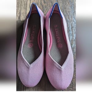 Rothy's The Flat Pink Fabric Round Toe Ballet Flats Women’s US W6.5 EU 37.